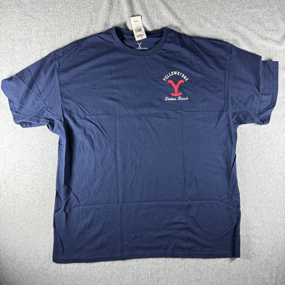 Yellowstone DUTTON RANCH Montana Licensed T-Shirt XXL 2XL Men's Women's Blue - Picture 2 of 5